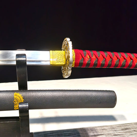 red warrior（spring steel forged）extremely sharp,katana