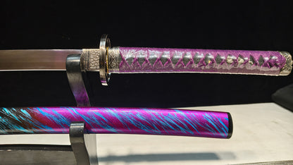Purple light（Medium carbon steel quenched purple）katana