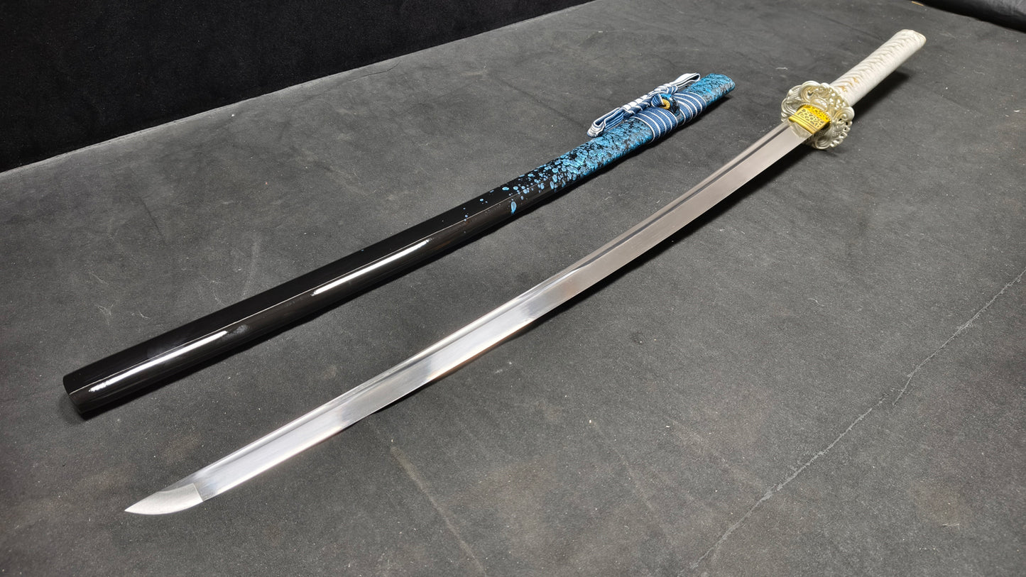 Pisces Blue Knife(spring steel forged) very sharp,katana