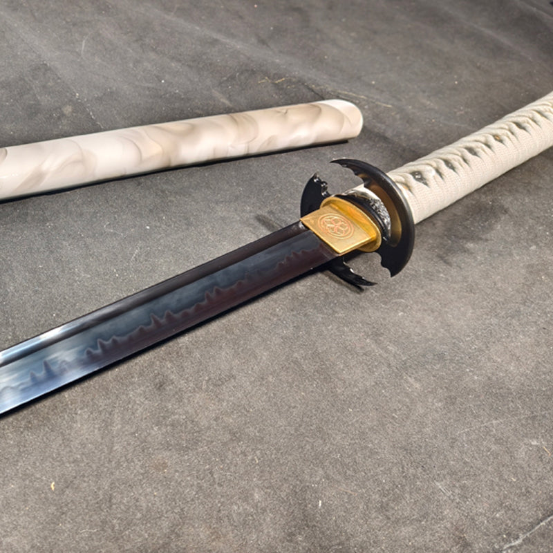 black blade（T10 covered earth burnt blade quenched black）katana