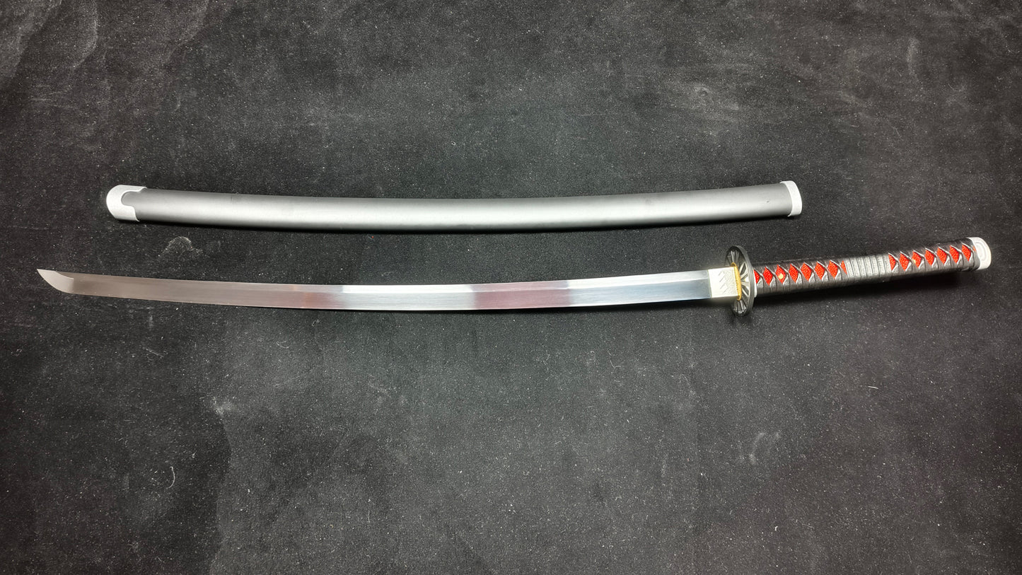 Spring steel forging process(quenched black)katana