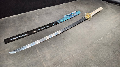 Pisces Blue Knife(spring steel forged) very sharp,katana