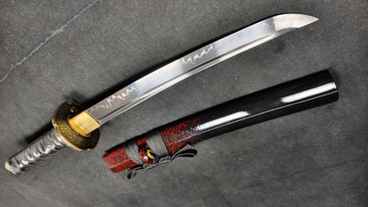 Red Wolf（T10 covers the soil and burns the blade）katana,Short knife
