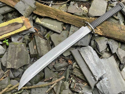 High carbon Damascus, wide body tactical knife，katana