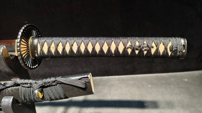 （T10 covered soil burnt blade quenched black）katana