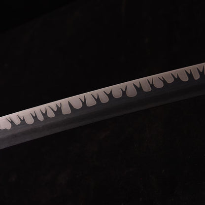 spring steel（Mirror polishing process, pushing the sharpening edge）katana