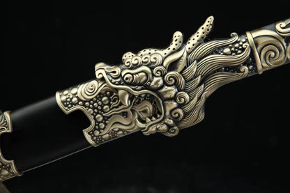 dragon knife（Pattern steel forging process）