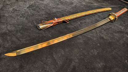 golden warrior（Spring steel forging process quenching gold）katana
