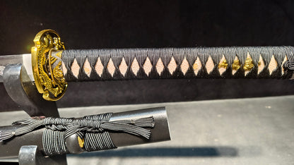 Dragon Knight（T10 earth-covered burnt blade, with dragon pattern engraved on the blade）katana