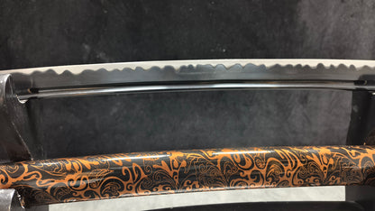 dark night（Spring steel forged and quenched black）katana