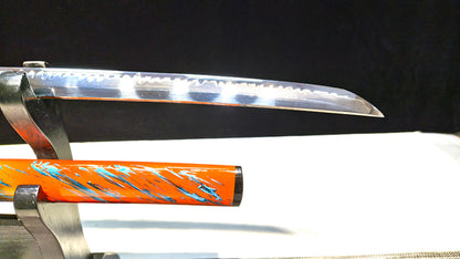 tiger warrior（TI0 Burning blades covered with soil form water ripple patterns)Mirror polishing process