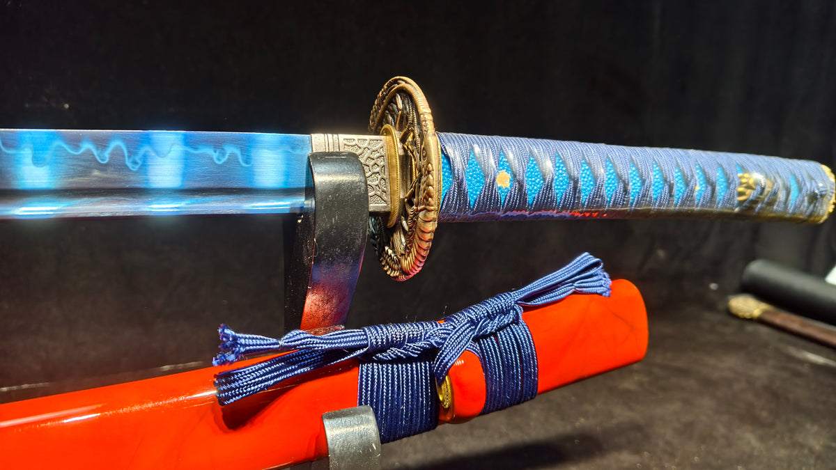 TI0 (covered with soil and burned to create the blade's ripple pattern)katana
