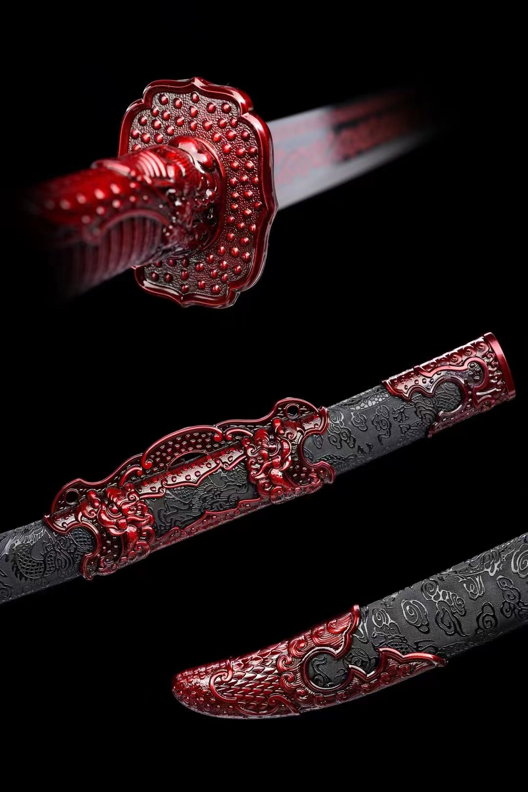 Forged from manganese steel, black and red high temperature paint绣春刀-赤血
