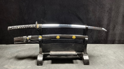Destruction（T10 earth covered burning blade, quenched black）katana