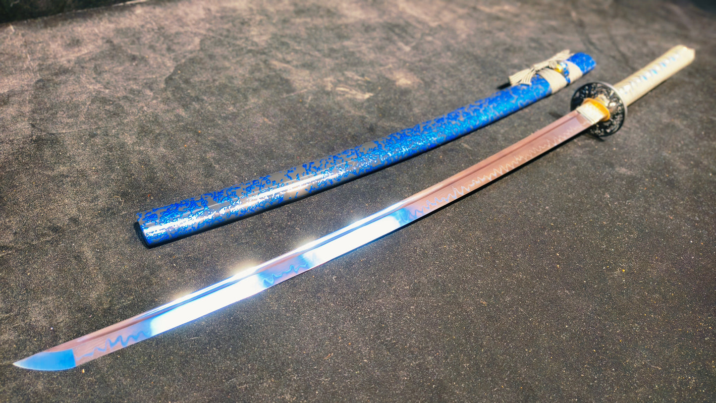 （T10 forging process, burnt blade）katana